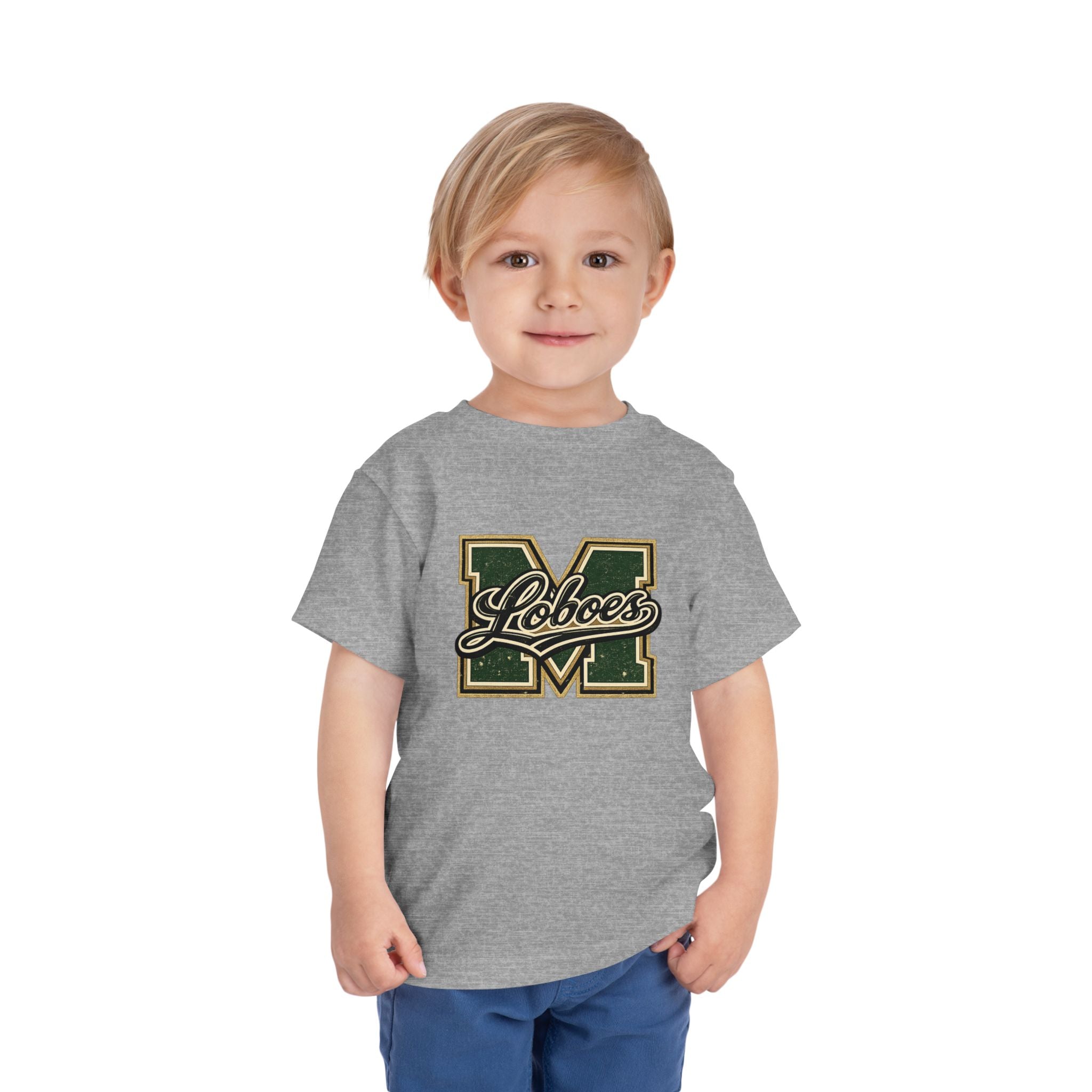 Toddler Tee Green Vintage Letterman Logo