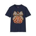 Leopard Bow Football Pumpkin T-Shirt