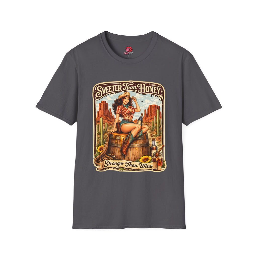 Sweeter Than Honey Cowgirl Pinup T-Shirt