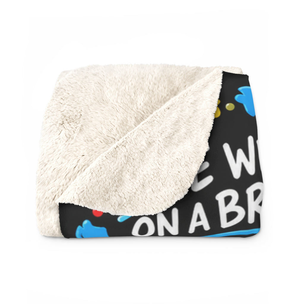 Friends Quote Sherpa Fleece Blanket