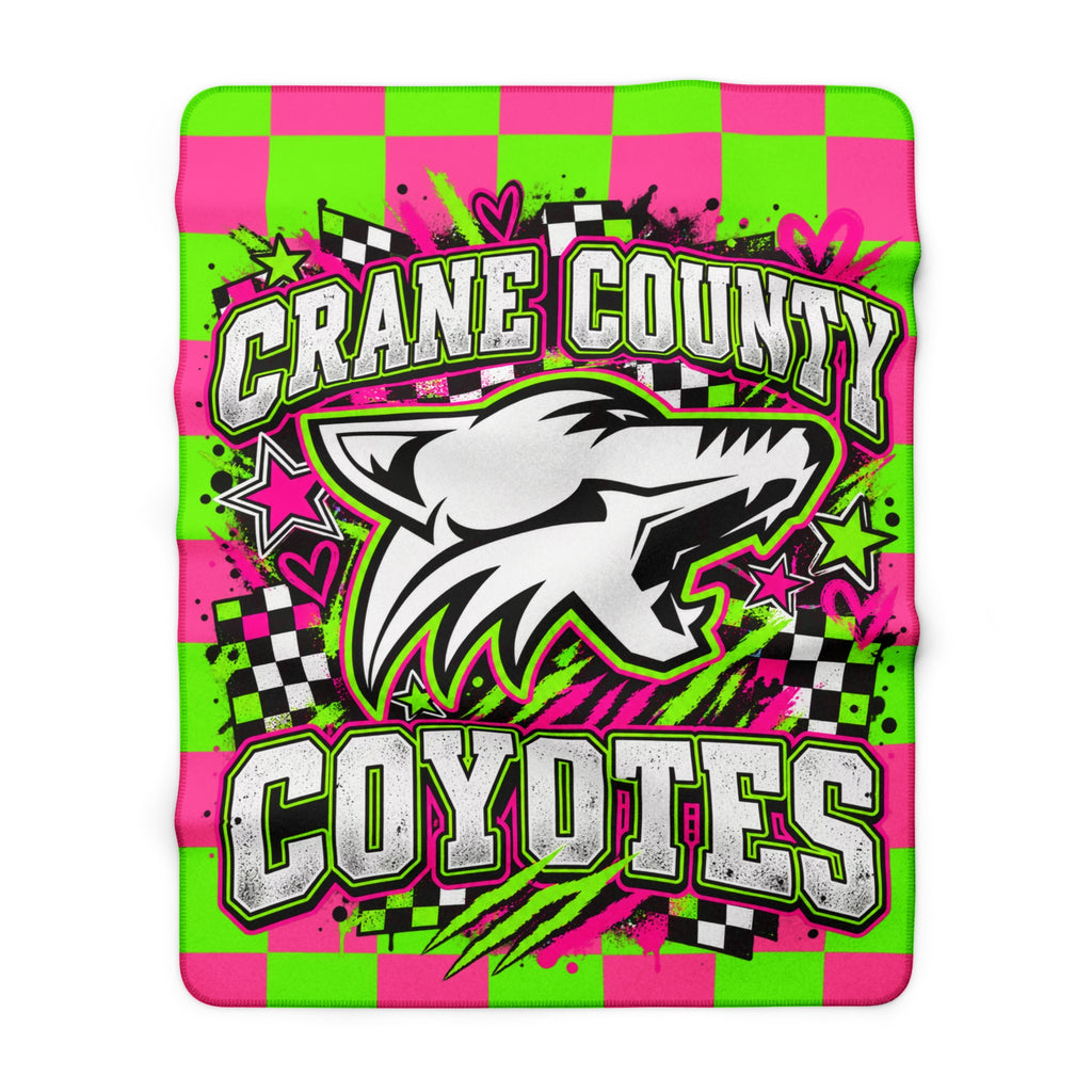 Crane County Coyotes Sherpa Fleece Blanket