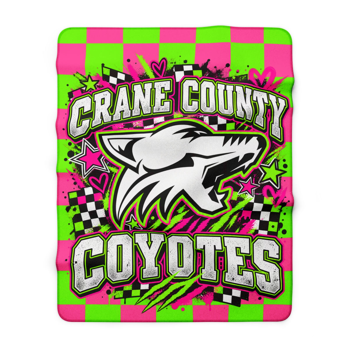 Crane County Coyotes Sherpa Fleece Blanket