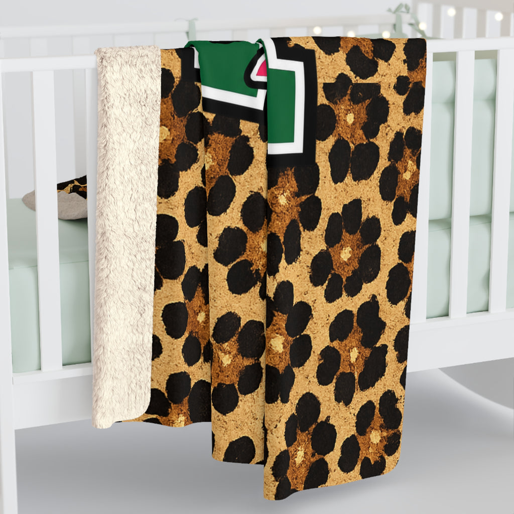 Senior 2027 Leopard Sherpa Fleece Blanket