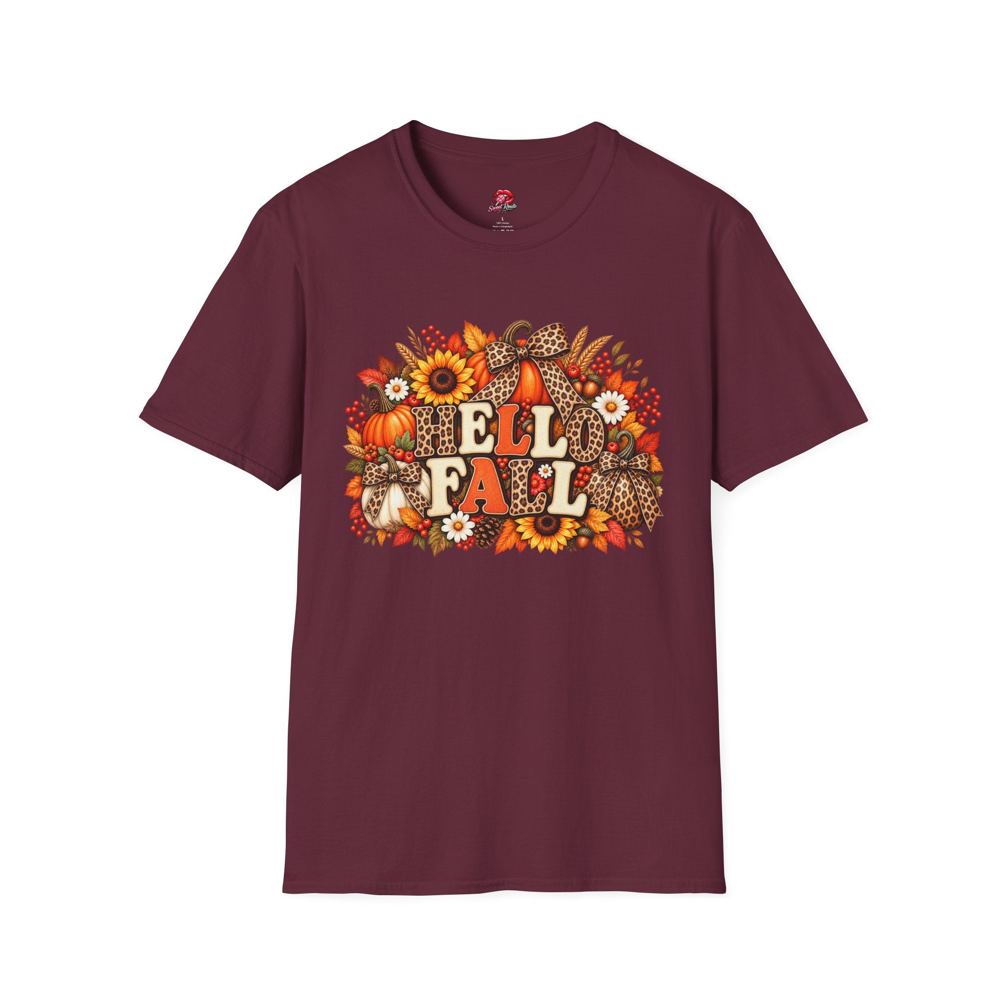 Hello Fall Leopard Bow Tee