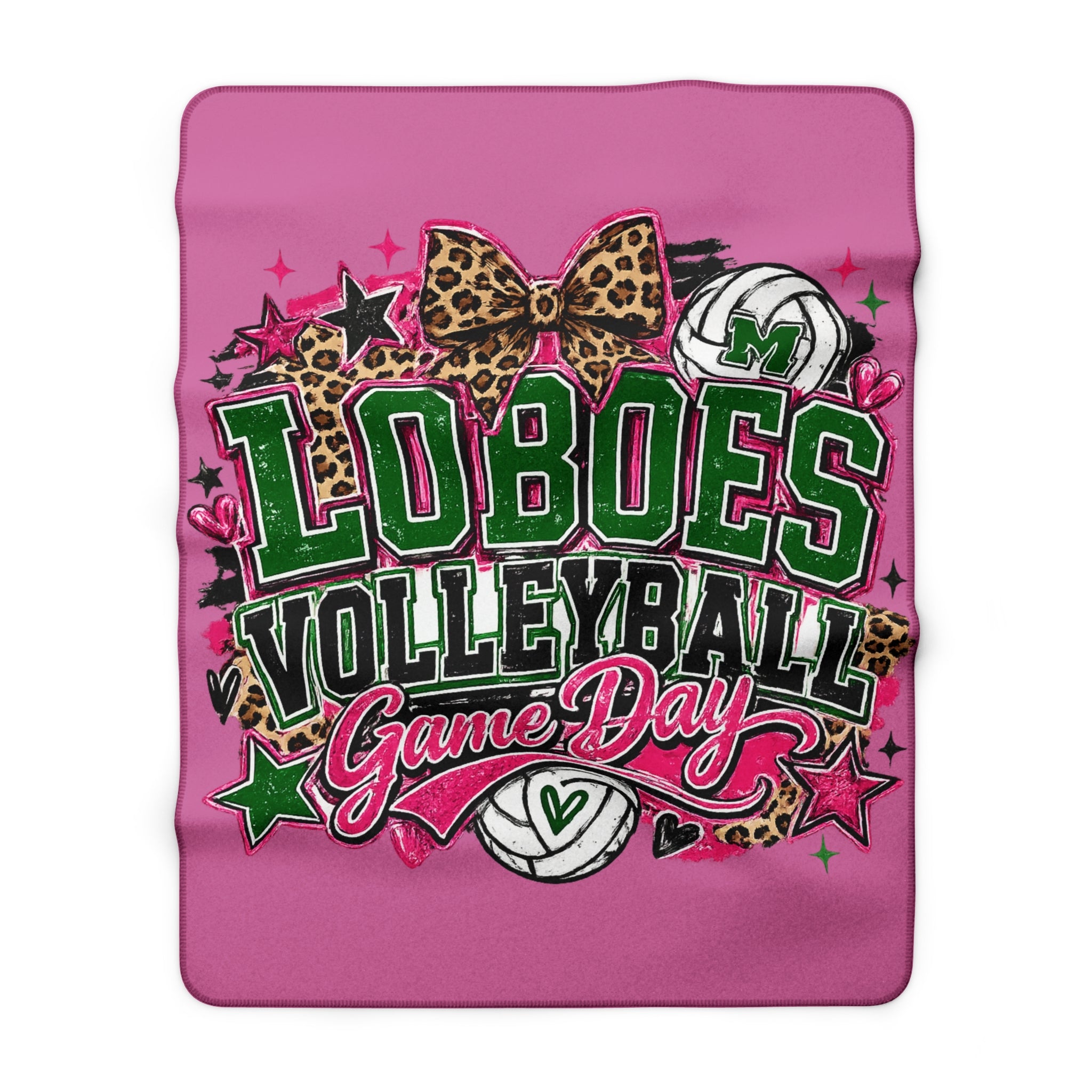 Loboes Volleyball Sherpa Fleece Blanket