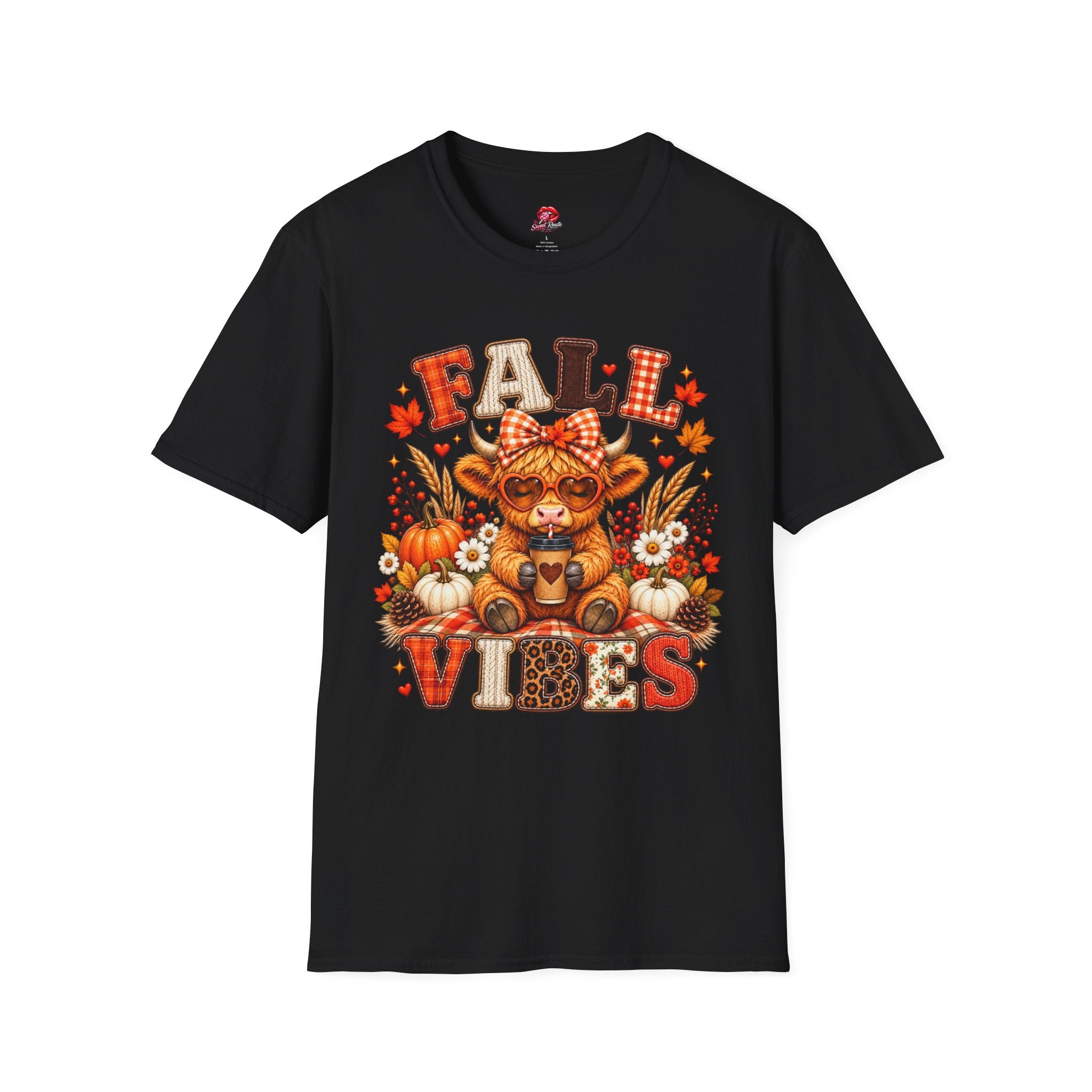 Cute Cow Pumpkin Autumn Graphic Tee