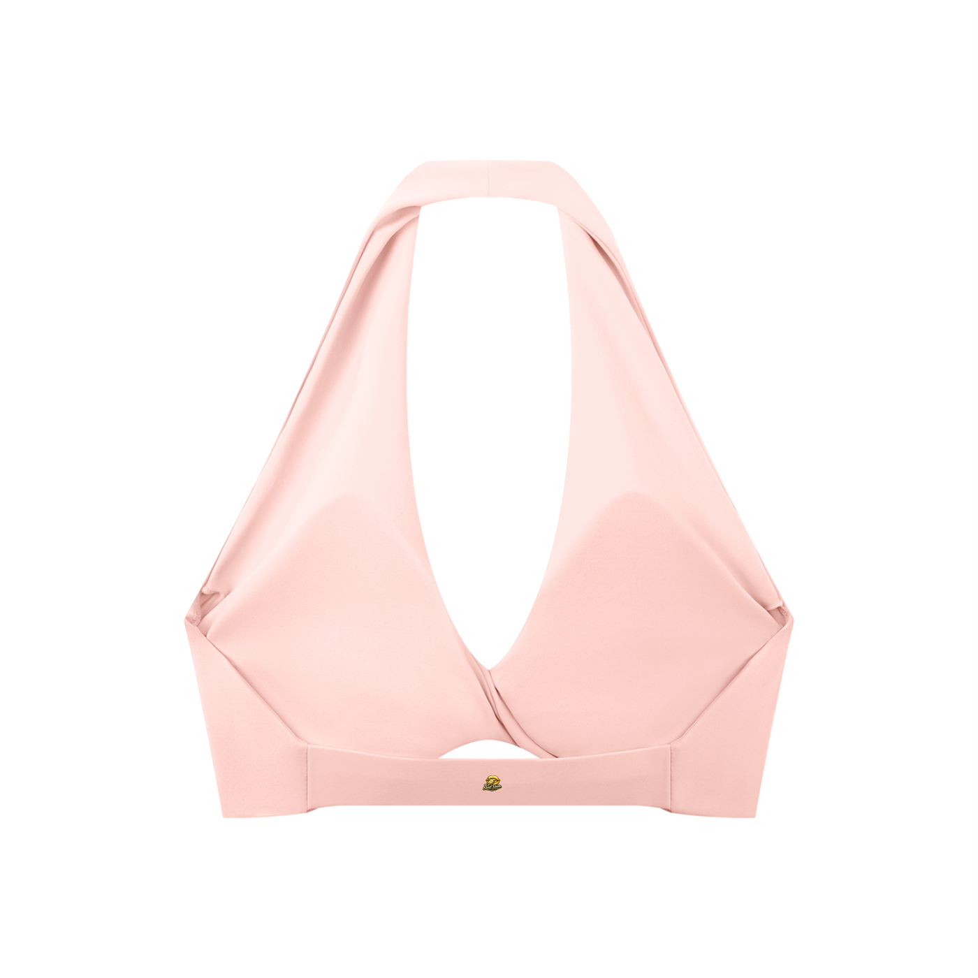 Sweet Route Women's Pleated Halter Sports Bra