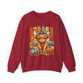 Autumn Highland Cow Crewneck Sweatshirt — Cute Fall Pumpkin Farm Sweatshirt