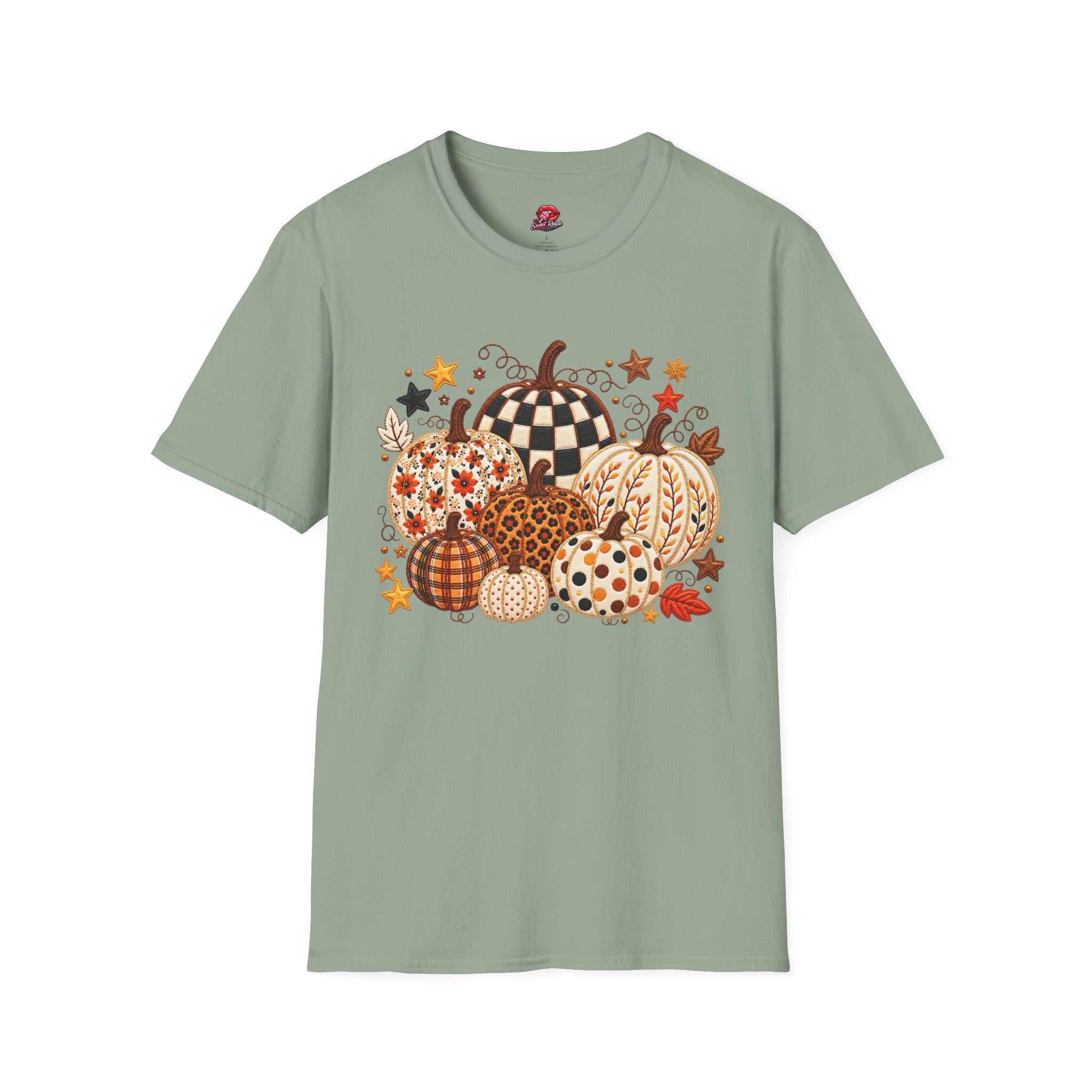 Autumn Patchwork Pumpkins T-Shirt
