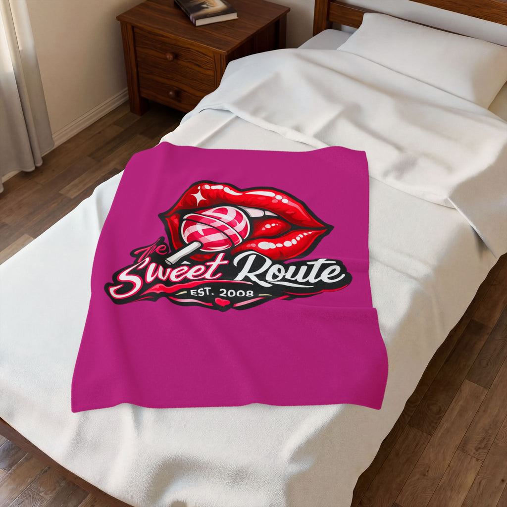 Sweet Route Pink Velveteen Blanket