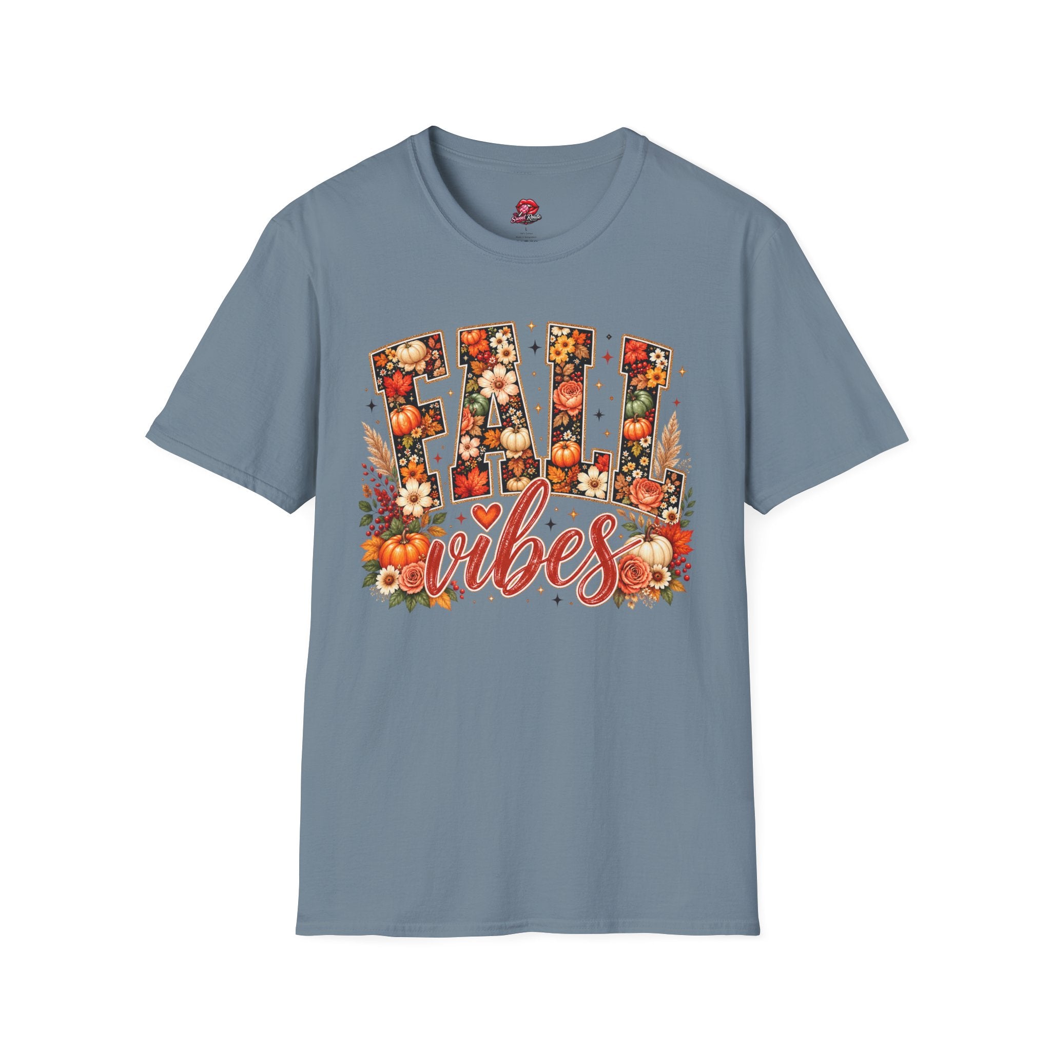 Floral Pumpkin Fall Vibes Tee