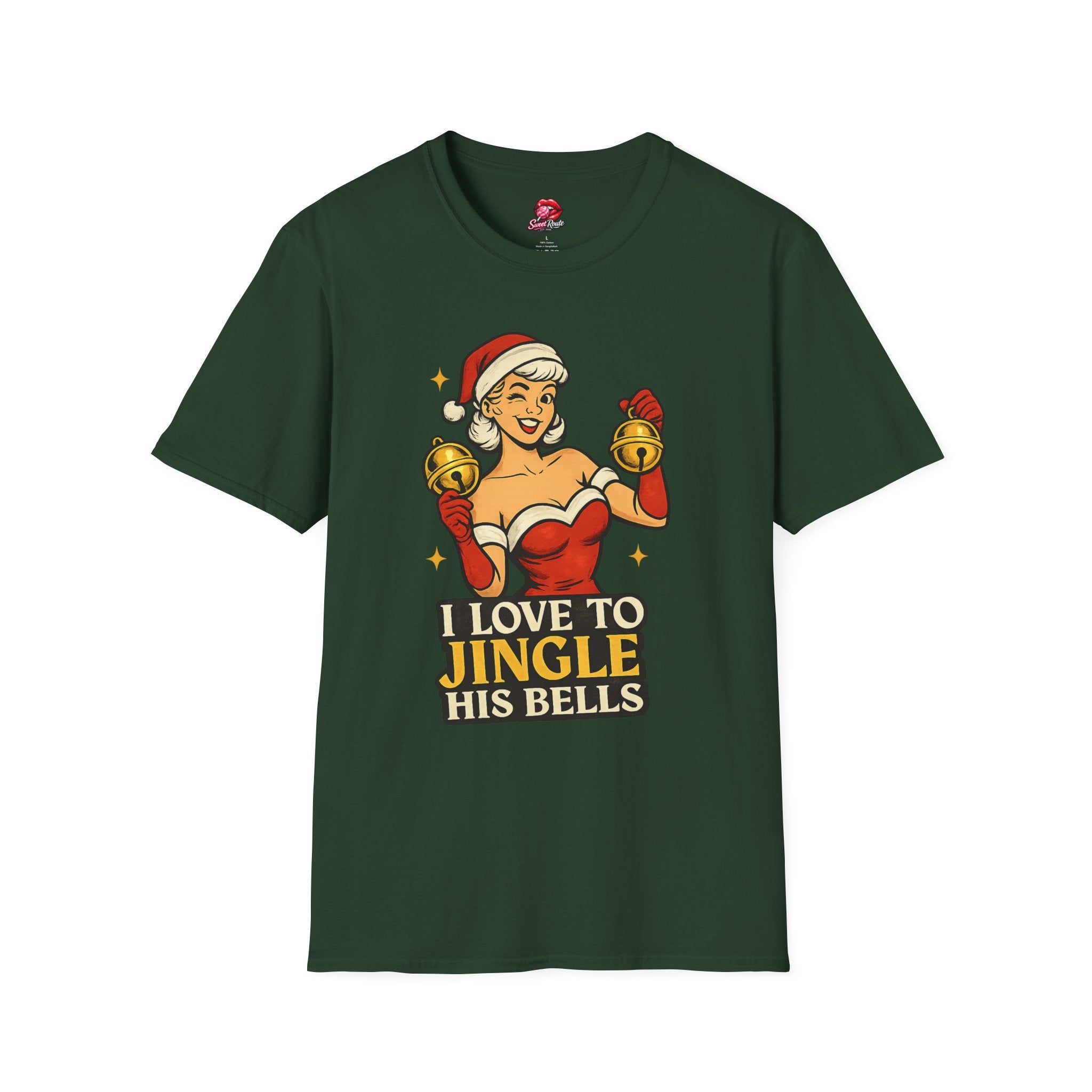 I Love to Jingle His Bells Funny Christmas Tee
