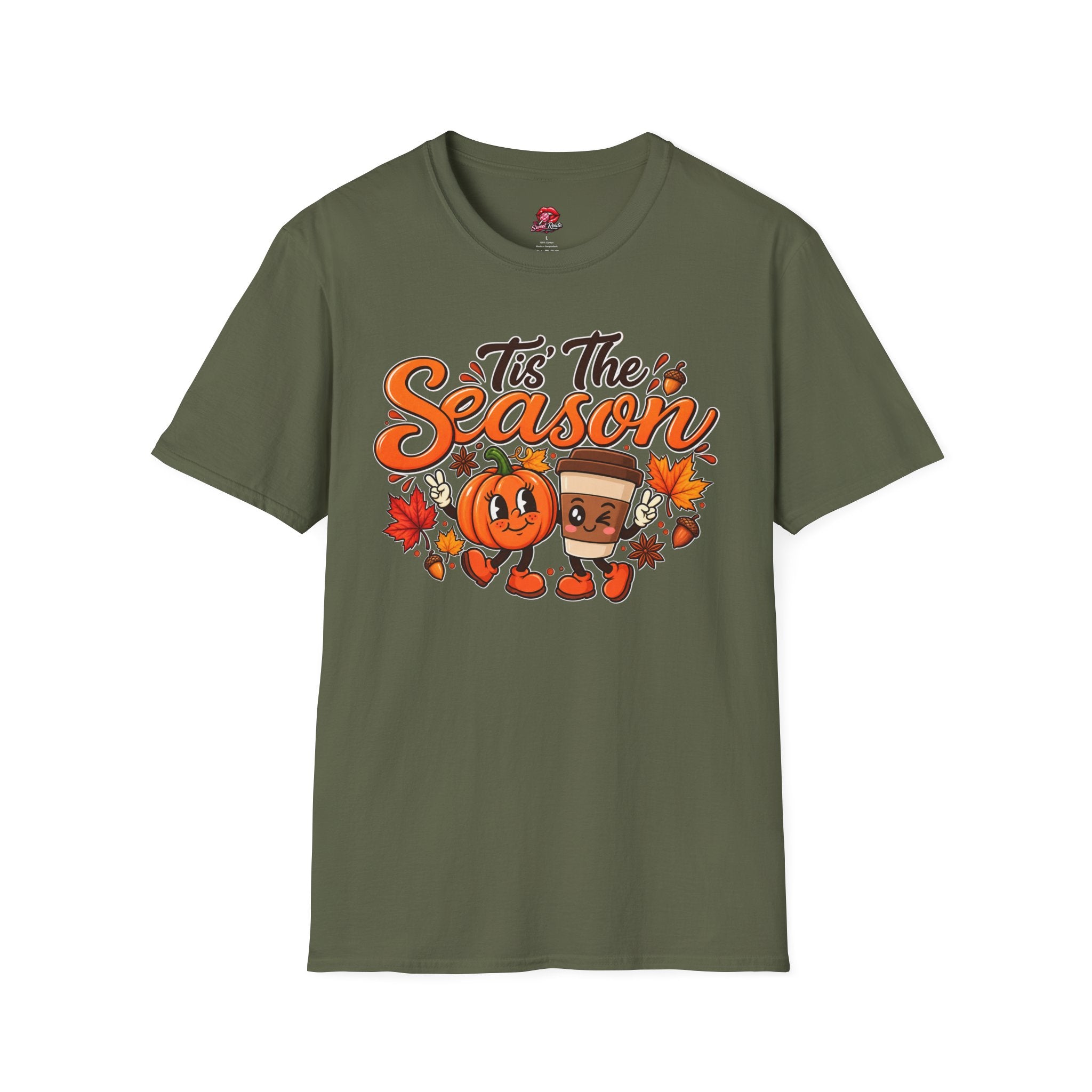 Tis The Season Pumpkin & Coffee Fall Graphic Tee