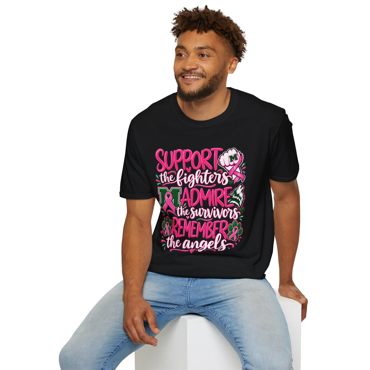 Loboes Support the Fighters, Admire the Survivors, Remember the Angels Tee
