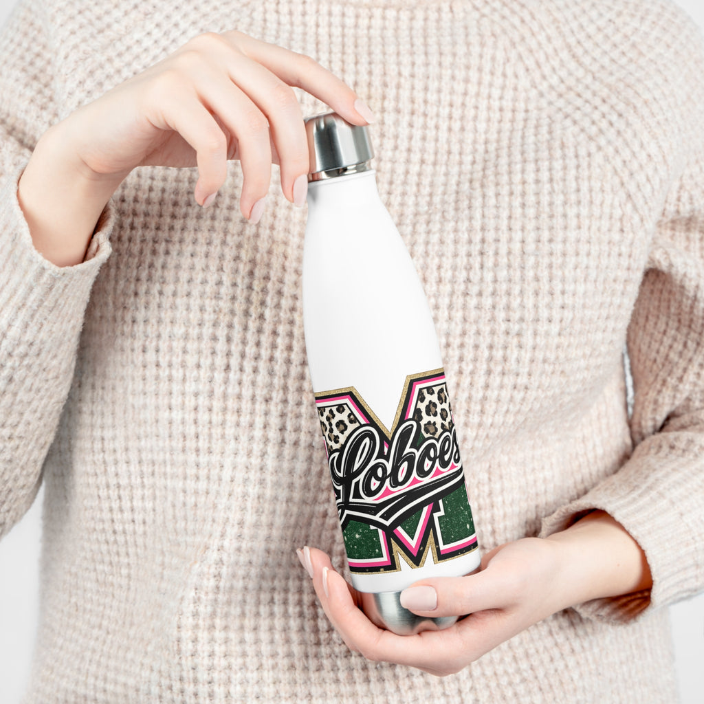 Loboes Leopard Varsity 20oz Stainless Water Bottle