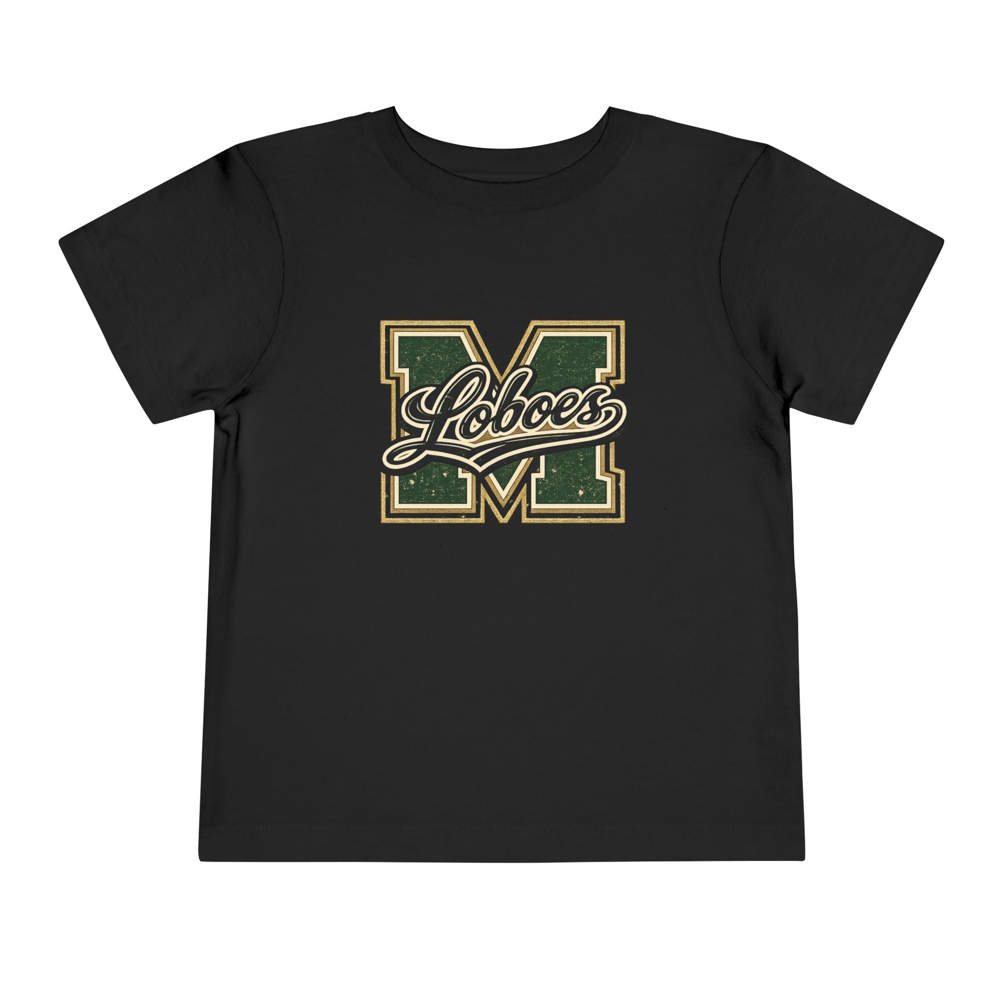 Toddler Tee Green Vintage Letterman Logo