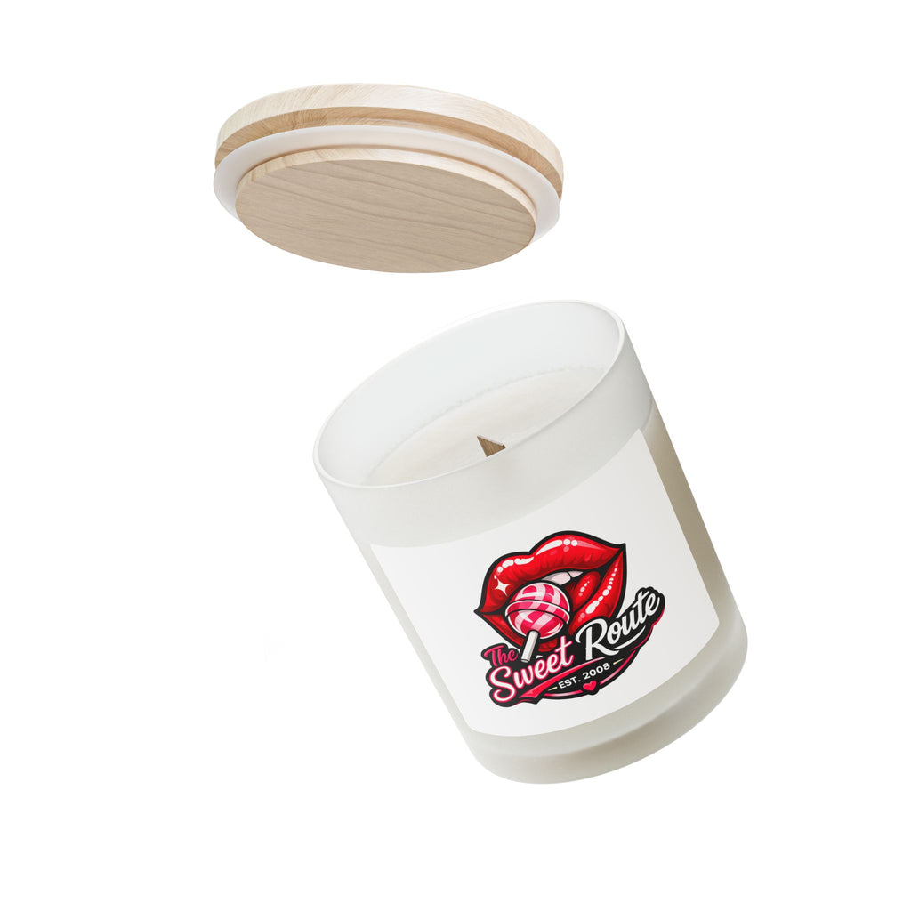 Classic Sweet Route Frosted Glass Candle, 11oz