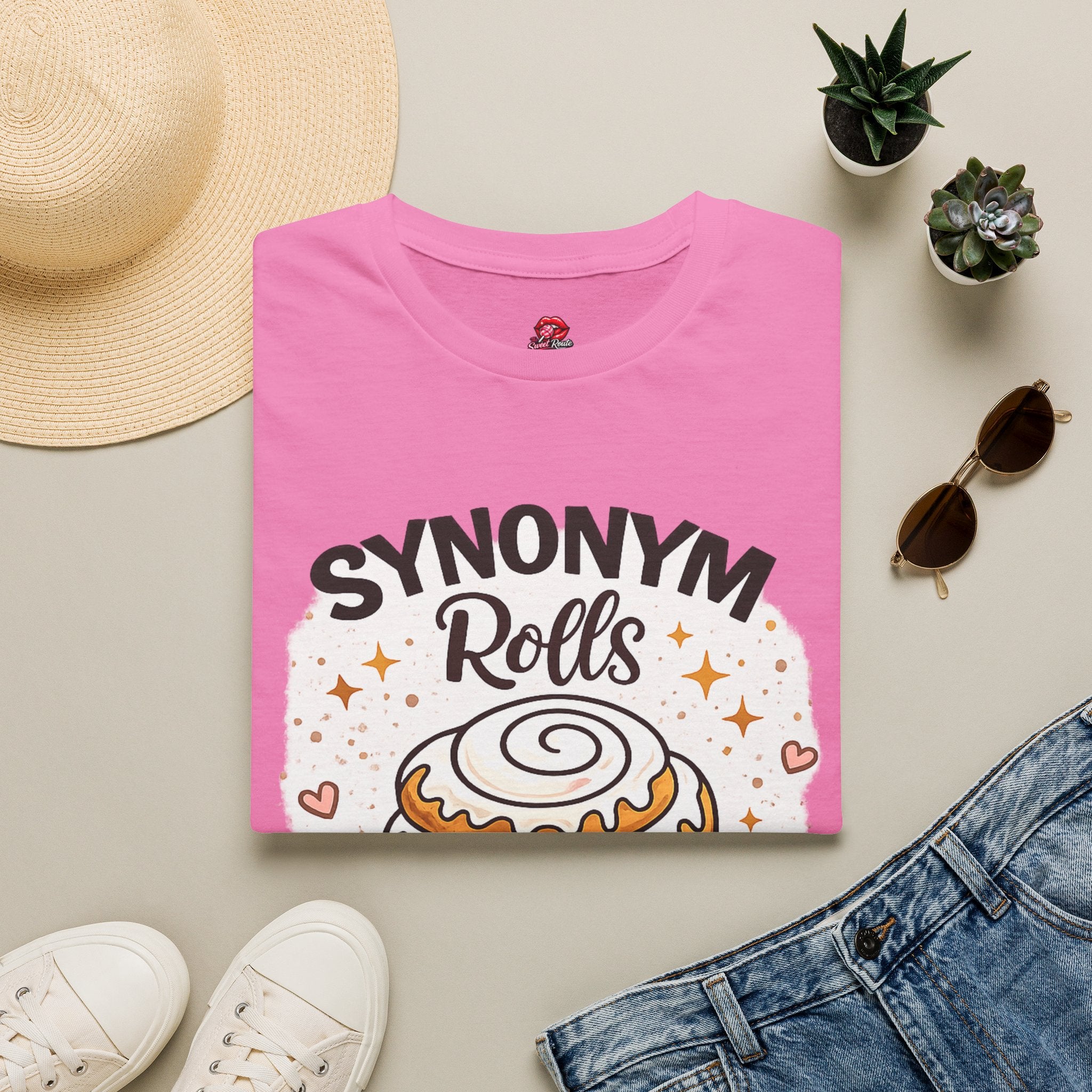 Synonym Rolls Teacher T-Shirt | Funny English Teacher Shirt | Grammar Pun Tee | ELA Teacher Gift | Back to School Graphic Tee
