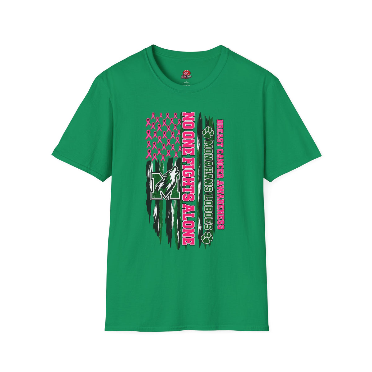 Pink & Green Distressed Flag Design Tee