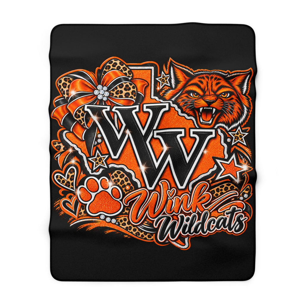 Wink Wildcats Sherpa Blanket