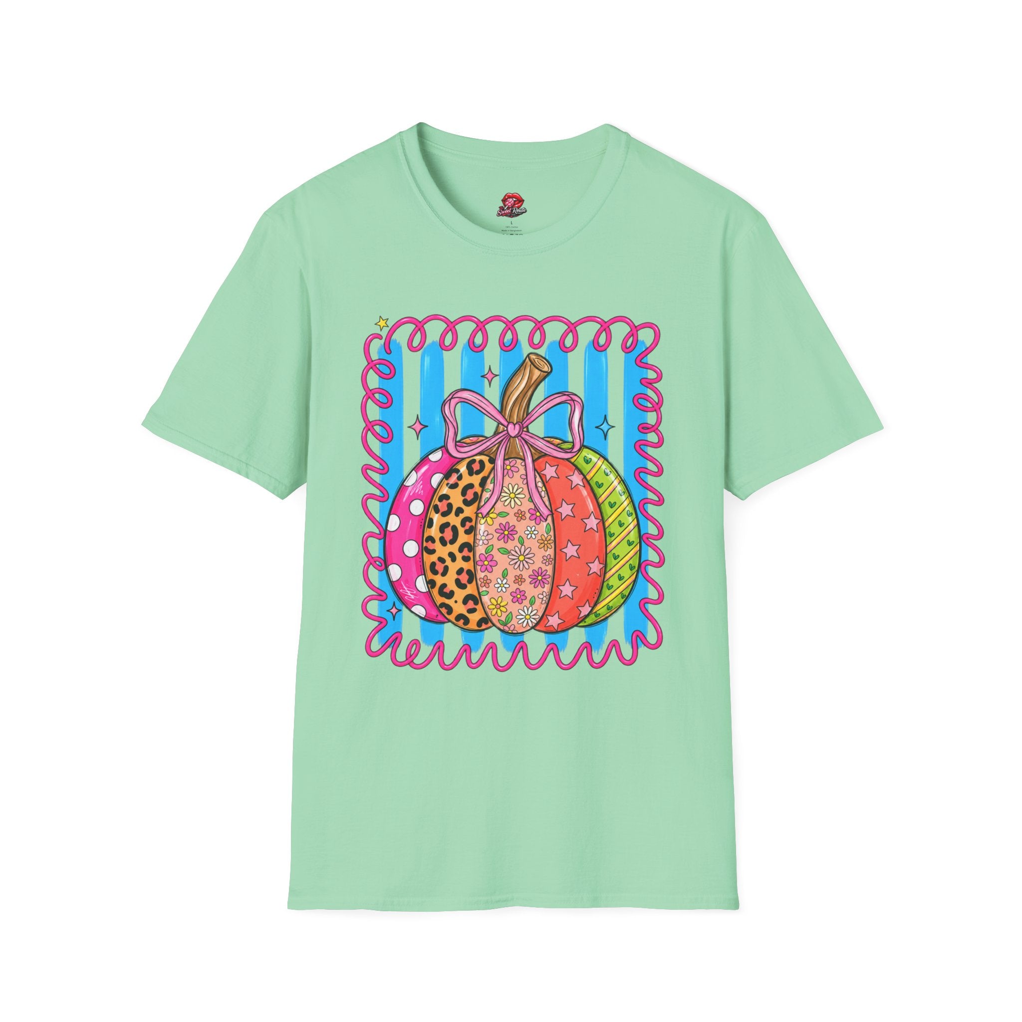Colorful Patterned Pumpkin T-Shirt