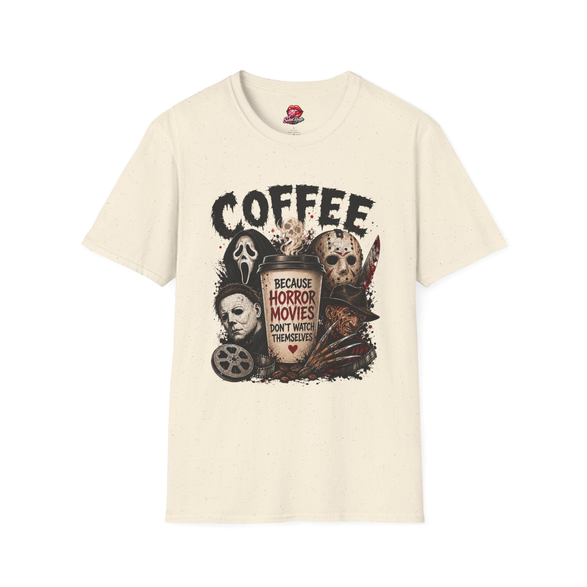 Horror Movie Characters Coffee T-Shirt