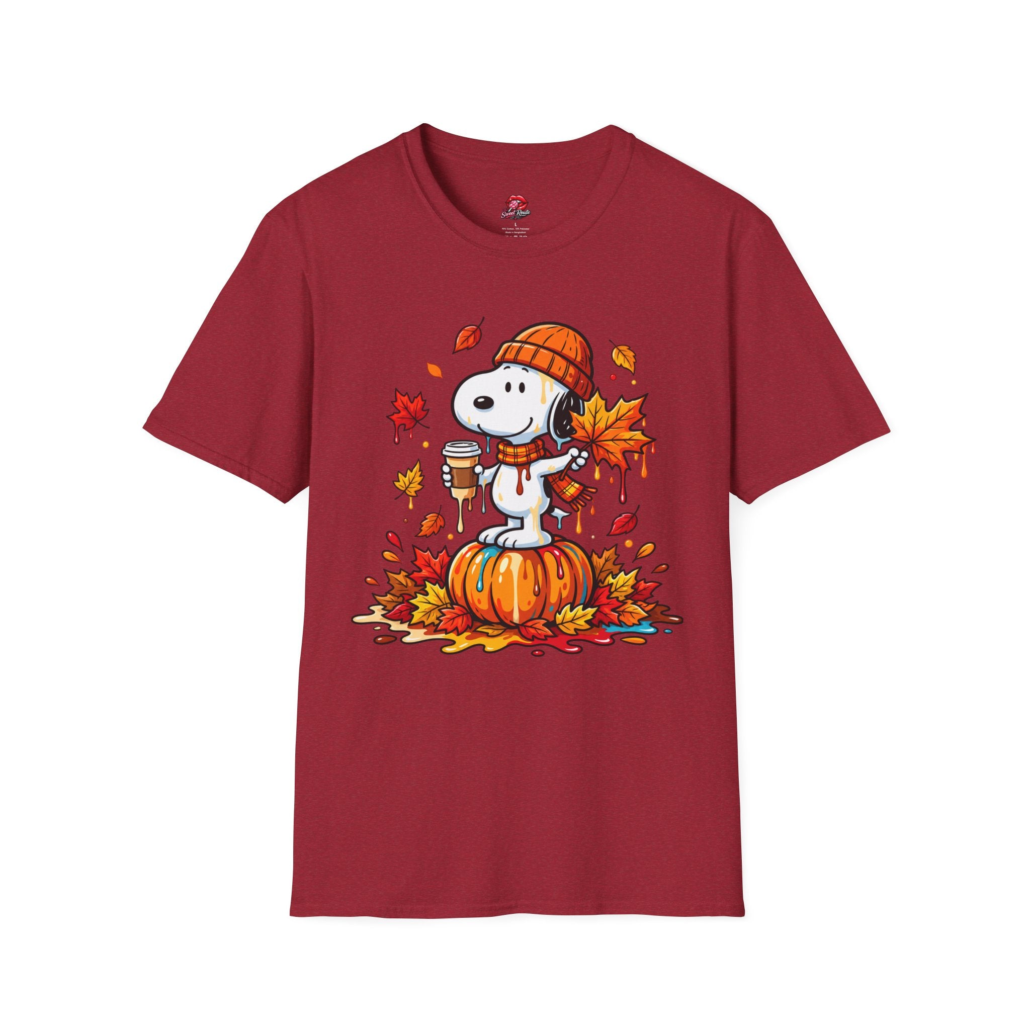 Fall Pumpkin, Leaves & Coffee snoopy T-Shirt