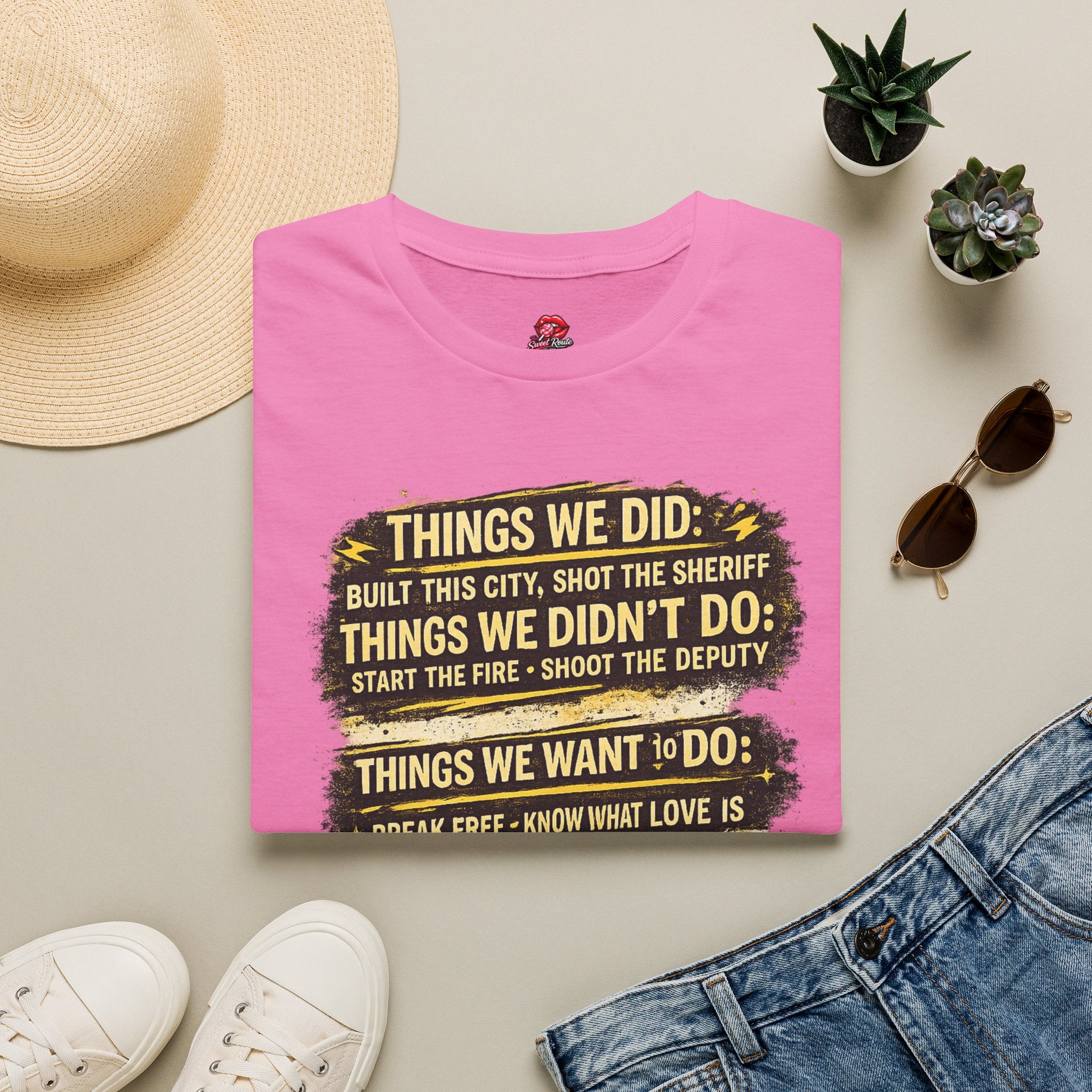 Retro Song Lyric T‑Shirt