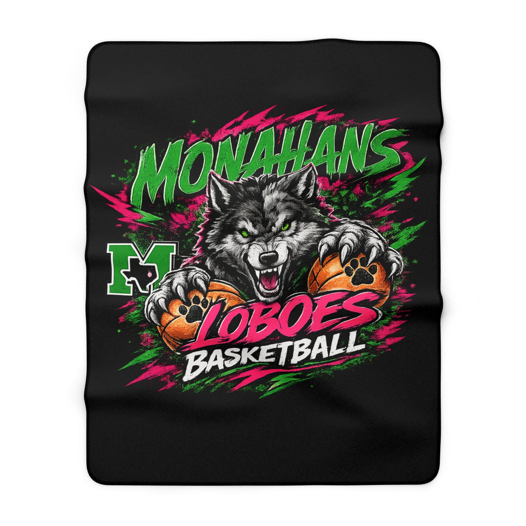 Monahans Loboes Basketball Sherpa Blanket — Cozy Team Fleece Throw