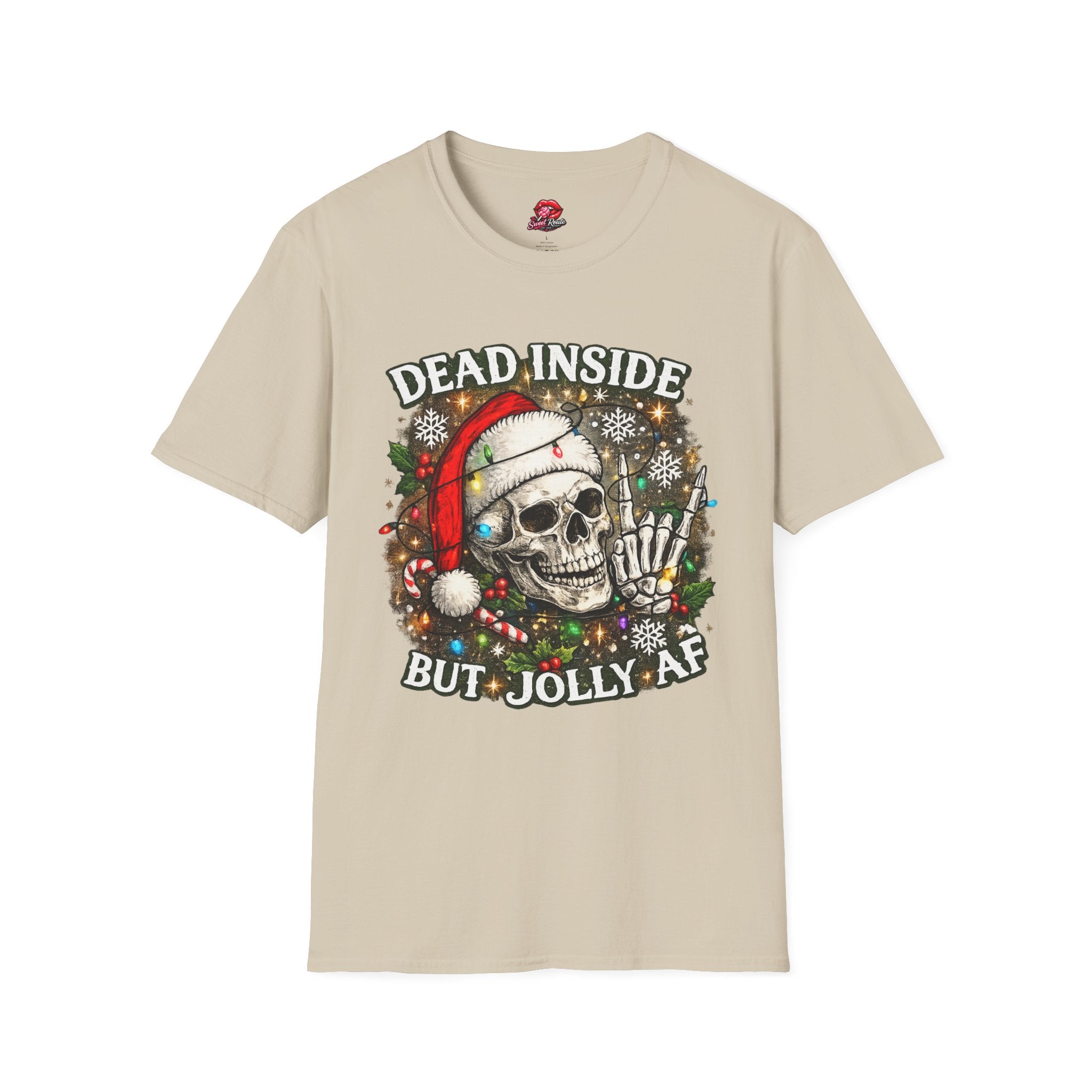 Dead Inside Skull Christmas Tee