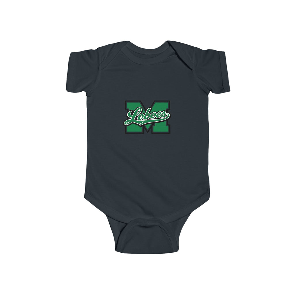 Green 'M' Monogram Onesie