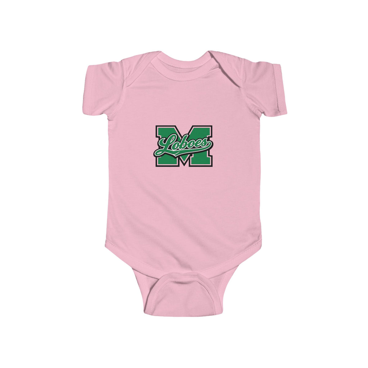 Green 'M' Monogram Onesie