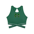 Monahans Loboes Women’s Criss-Cross Sports Bra | Kelly Green Game Day Athletic Bra