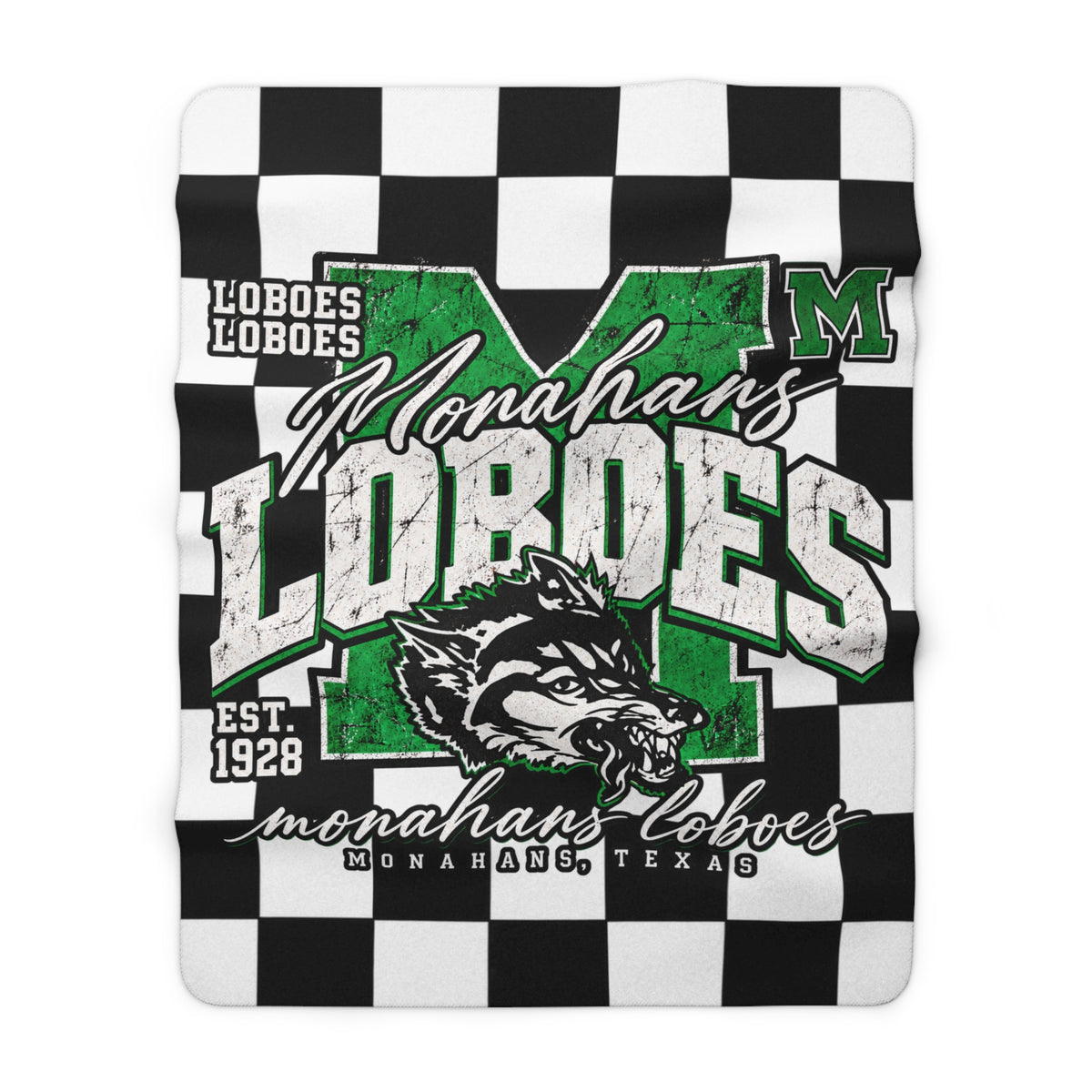 Monahans Loboes Sherpa Fleece Blanket