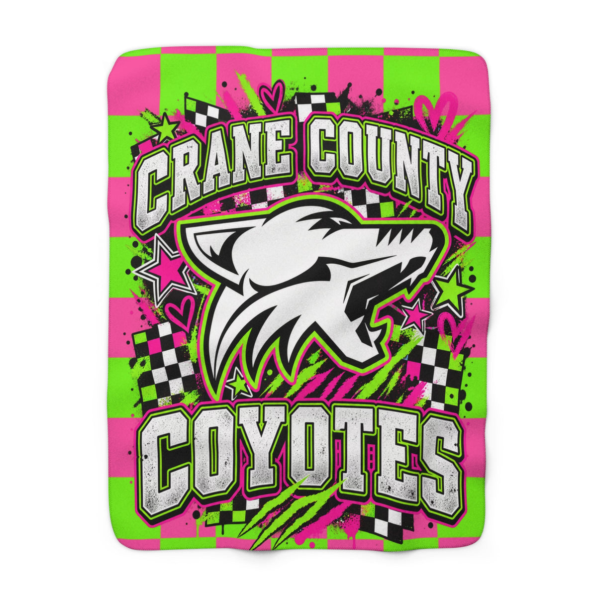 Crane County Coyotes Sherpa Fleece Blanket