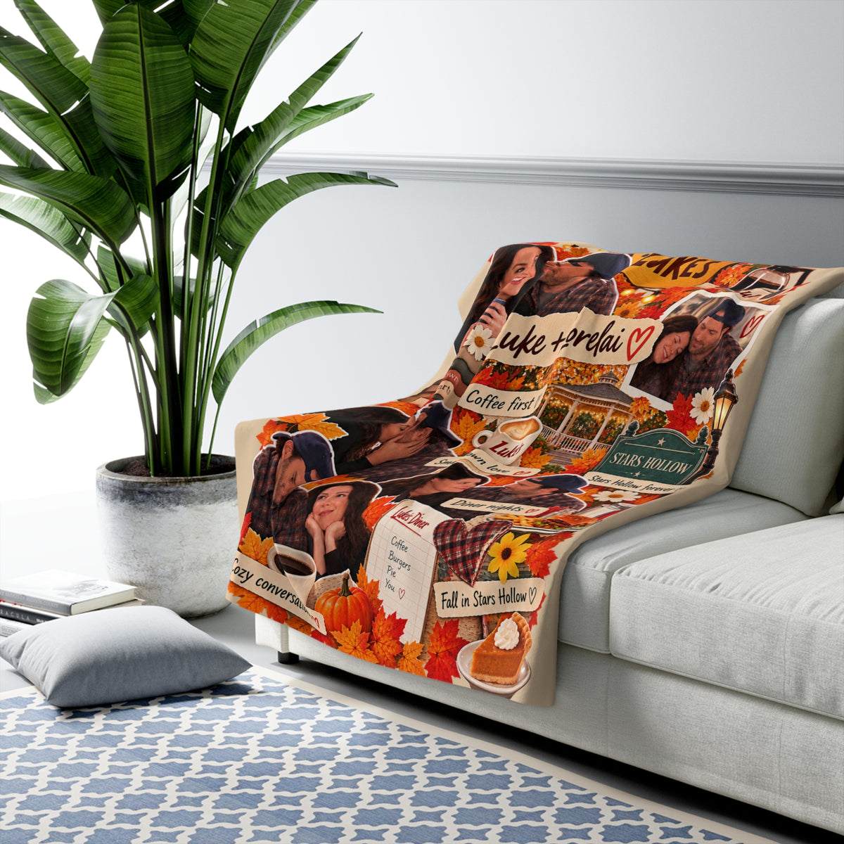 Luke & Lorelai Collage Sherpa Blanket