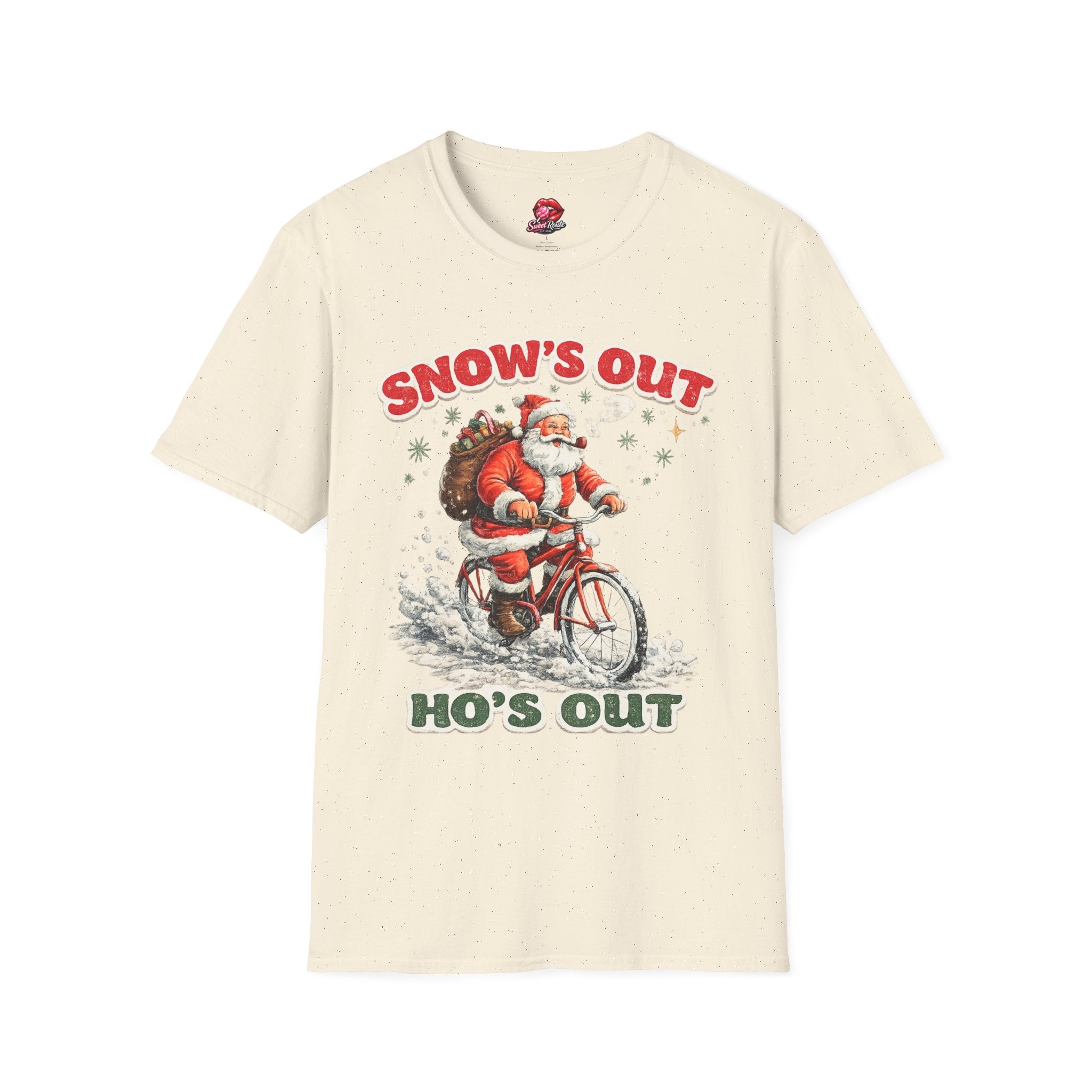 Snow's Out Santa Christmas Holiday Graphic Tee
