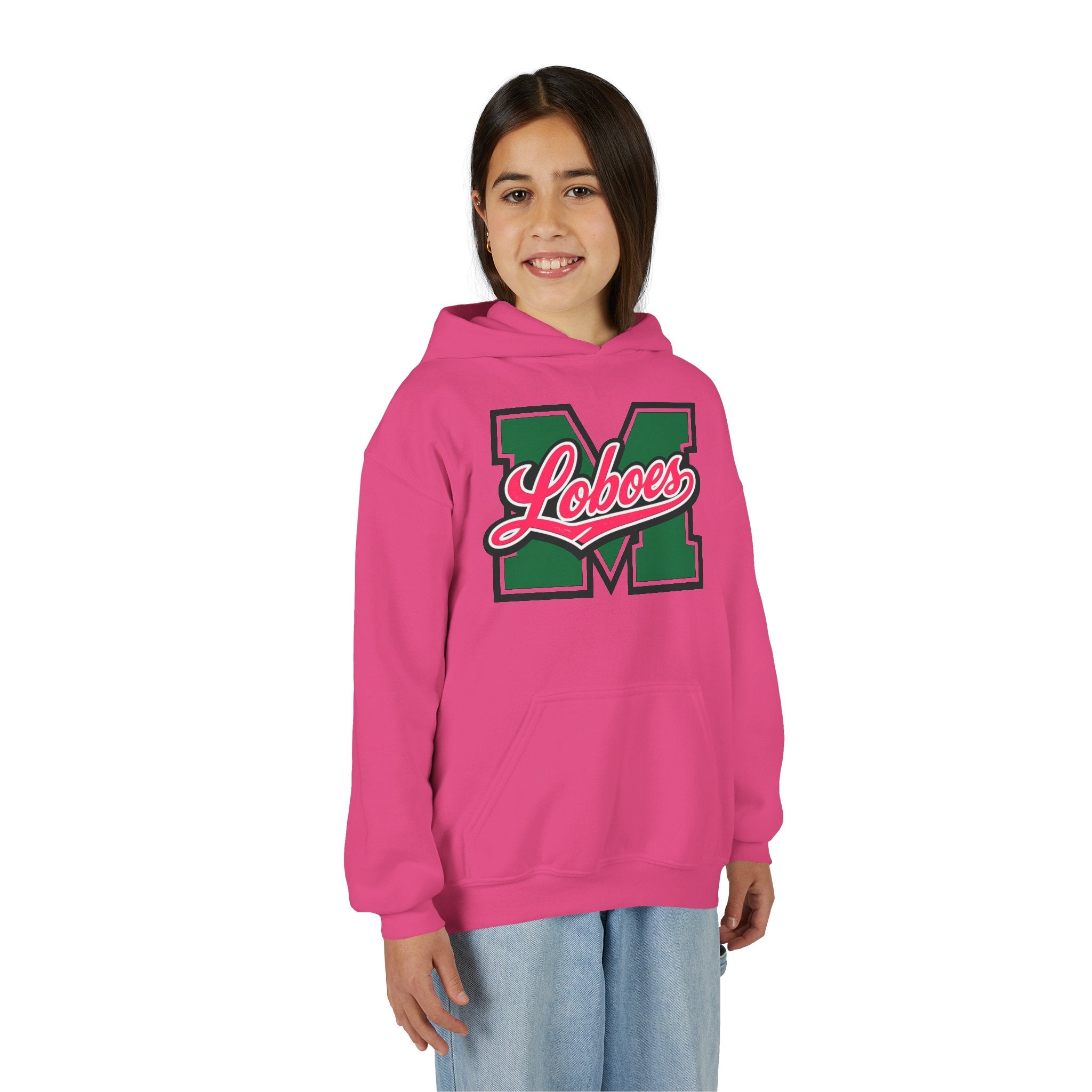 Youth Loboes M Letter Hoodie — Kids School Spirit Sweatshirt