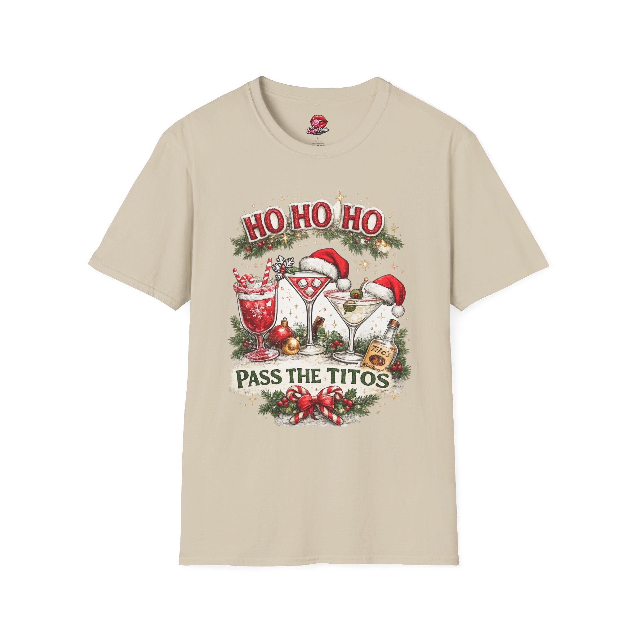 Ho Ho Ho Pass the Titos Christmas T-Shirt