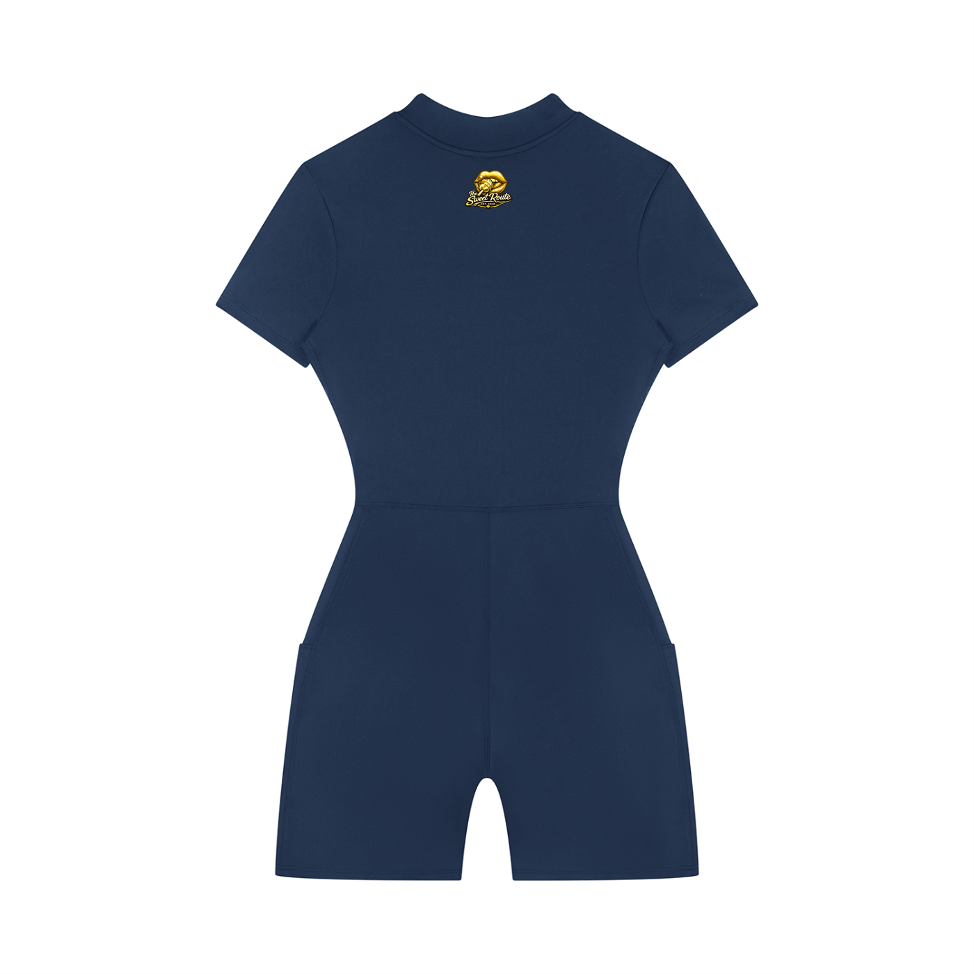 Women's Quarter-Zip Short Sleeve Romper
