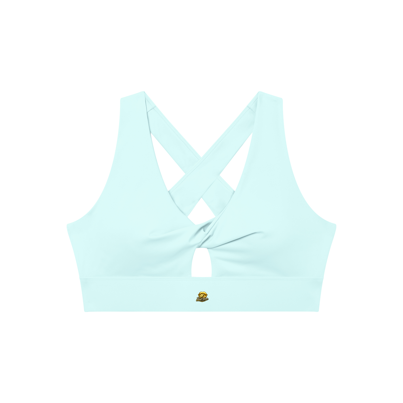 Sweet Route Women's Twist Front V-Neck Sports Bra