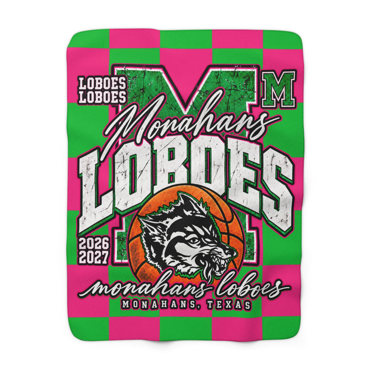 Monahans Loboes Sherpa Fleece Blanket – 2026–2027 Team Spirit