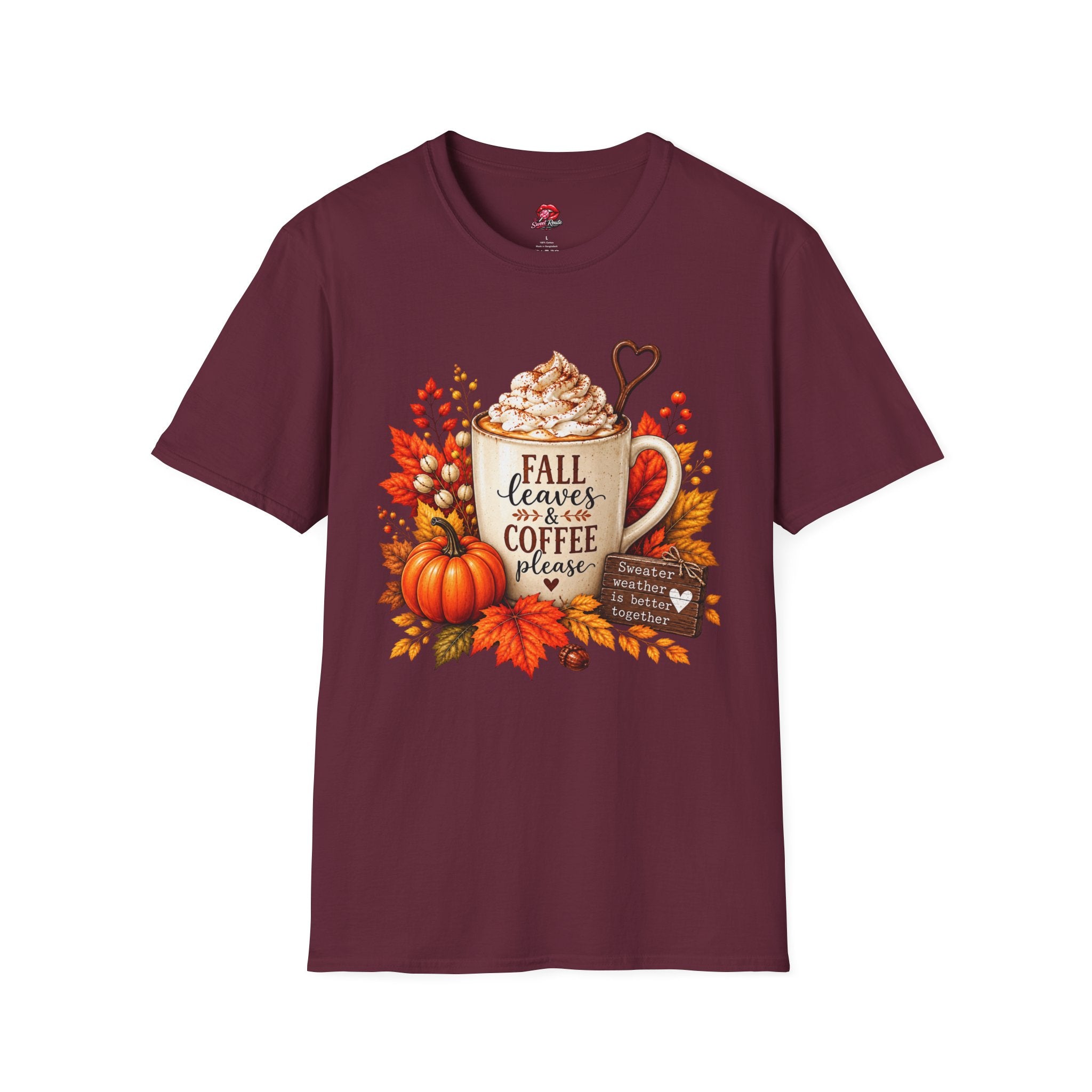 Fall Leaves & Coffee T-Shirt