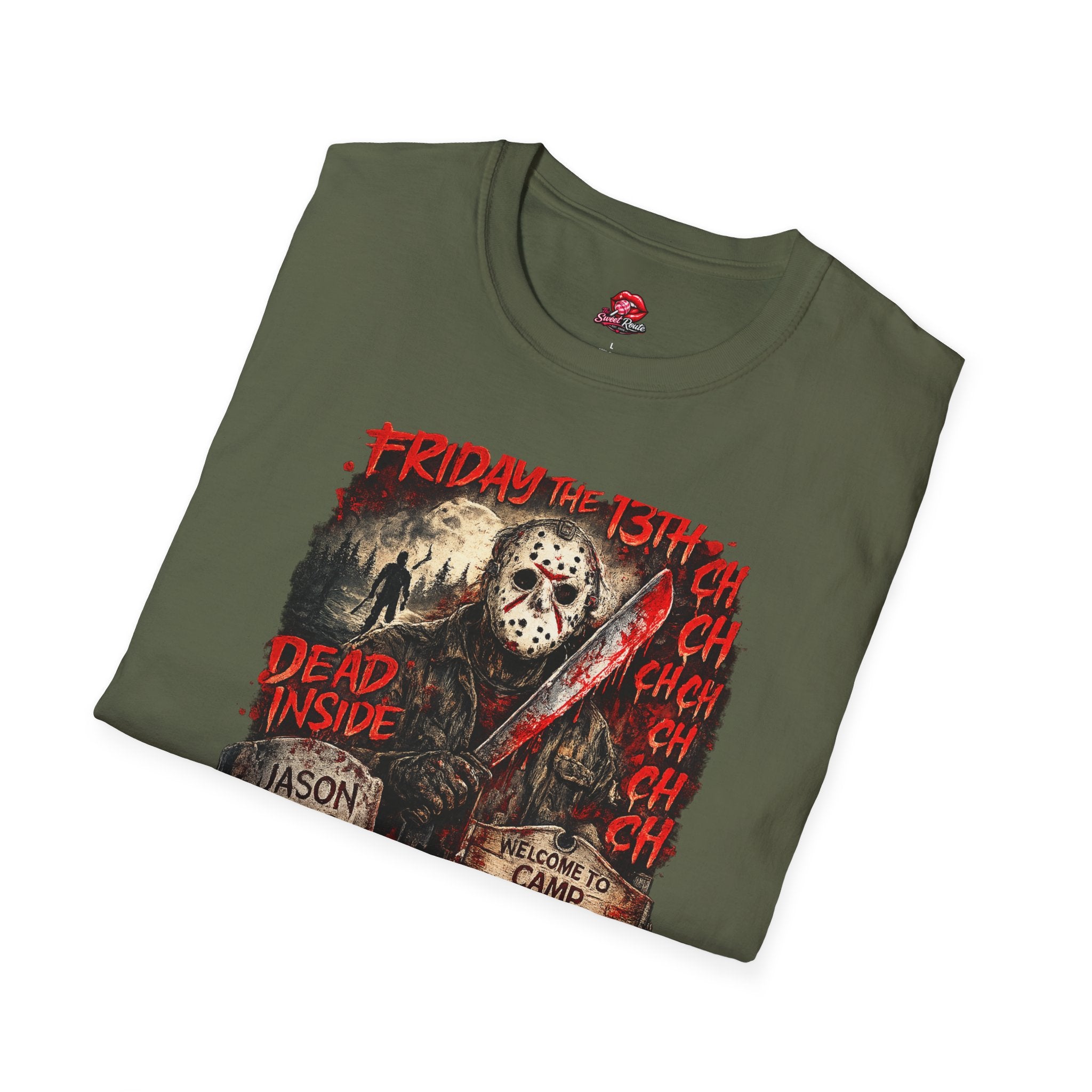 Friday the 13th Jason “Dead Inside” T-Shirt | Vintage Slasher Horror Graphic Tee | Halloween Horror Fan Shirt
