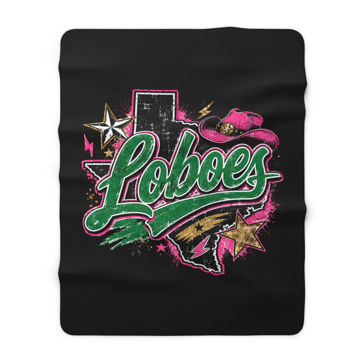 Loboes Texas Sherpa Fleece Stadium Blanket