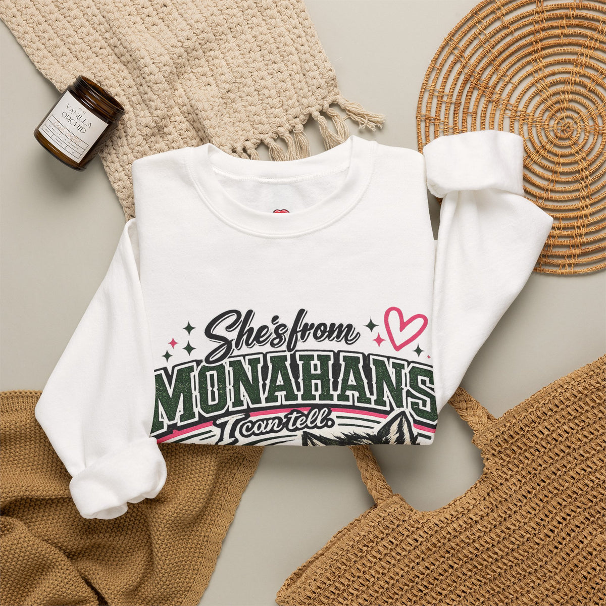Monahans Lobo Land Vintage Worn Crewneck Sweatshirt