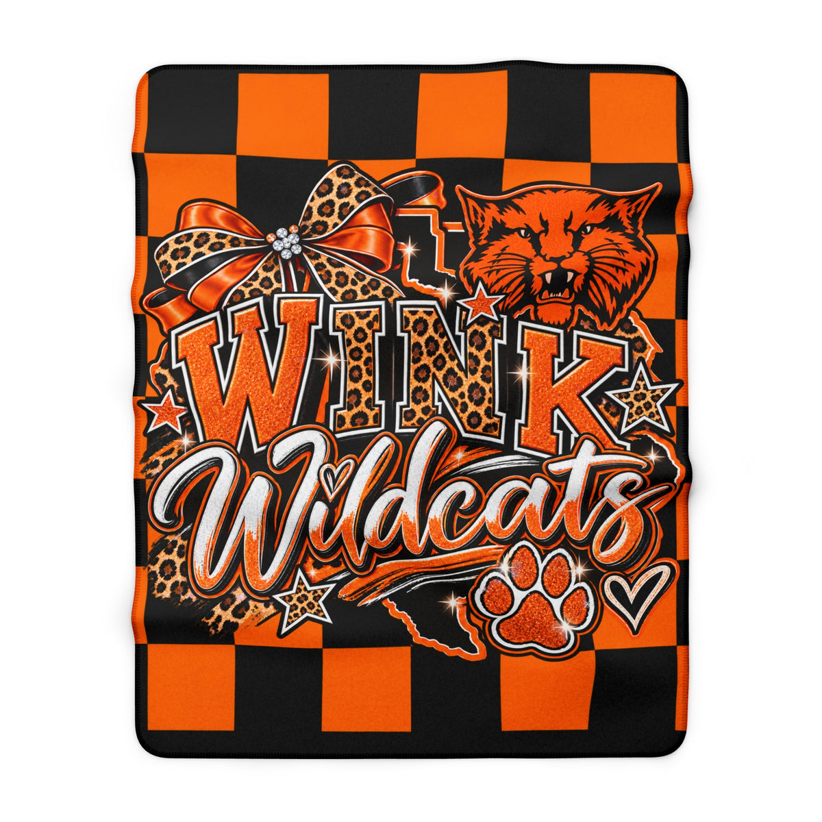 Wink Wildcats Sherpa Blanket