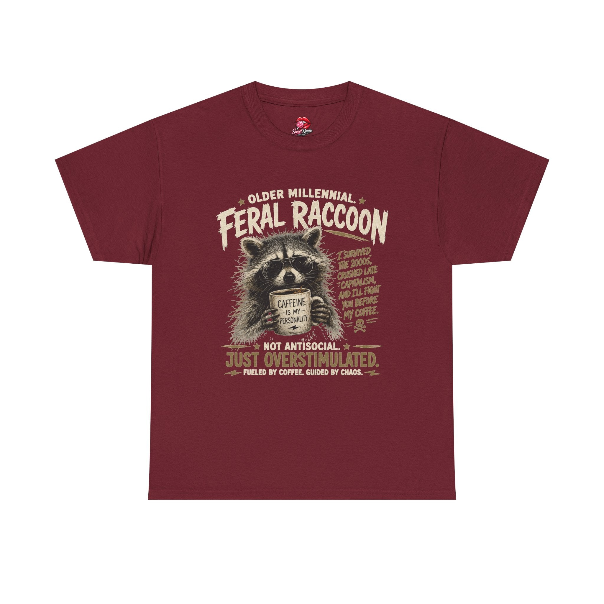 Feral Raccoon Coffee Mug Tee, T-Shirt