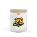 Gold Sweet Route Frosted Glass Candle, 11oz