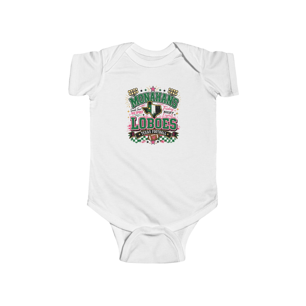Infant Green and Pink Loboes Bodysuit